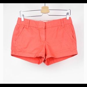 J.Crew Chino Women’s Sz 0 Shorts coral